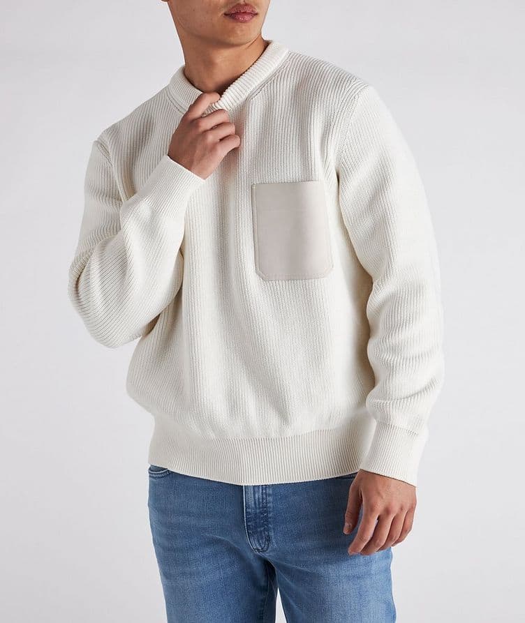 Silk-Cotton Crewneck Sweater image 1