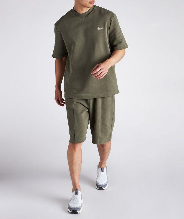 Olive Green Sweat Shorts  image 4