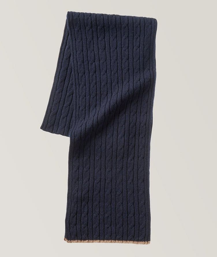 Exclusive Cashmere Cable Knit Scarf image 0