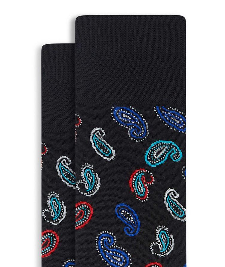 Paisley Printed Stretch-Cotton Socks image 1