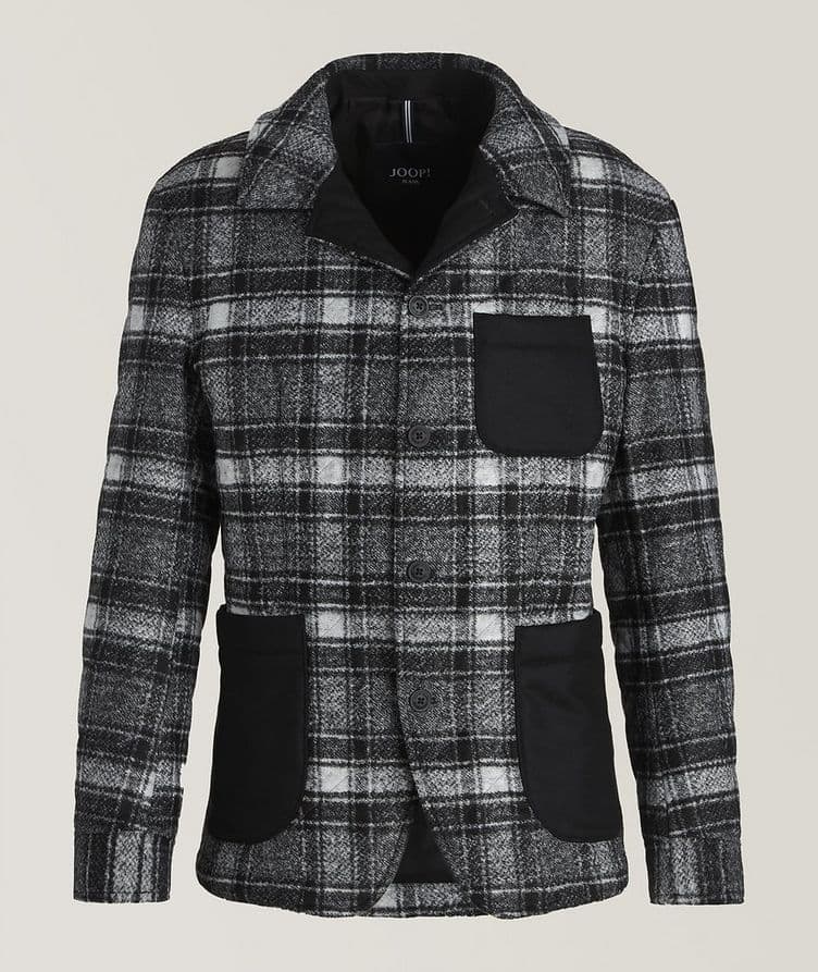 Quilted Plaid Stretch-Wool Hantory Sport Jacket image 0