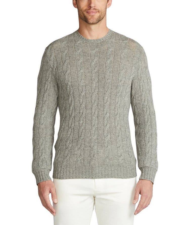 Cashmere Cable-Knit Crewneck Sweater image 1