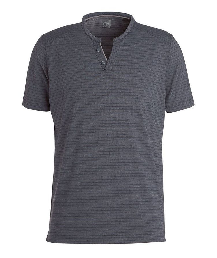 Pin-Stripe Stretch-Nylon Henley image 0