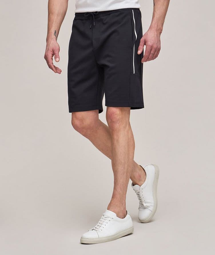 Active Side Stripe Viscose-Blend Shorts image 1