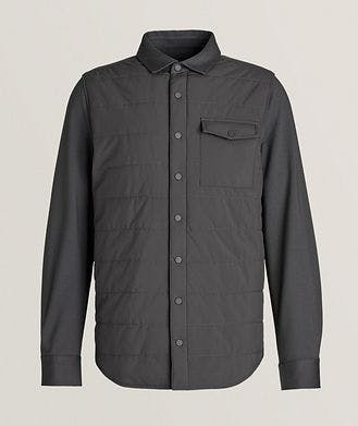 Patrick Assaraf Quilted Snap Button Overshirt