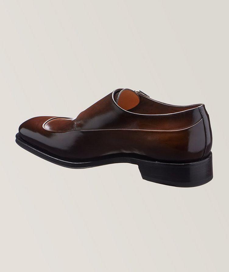 Burnished Leather Double Monk Strap Dress Shoes image 1