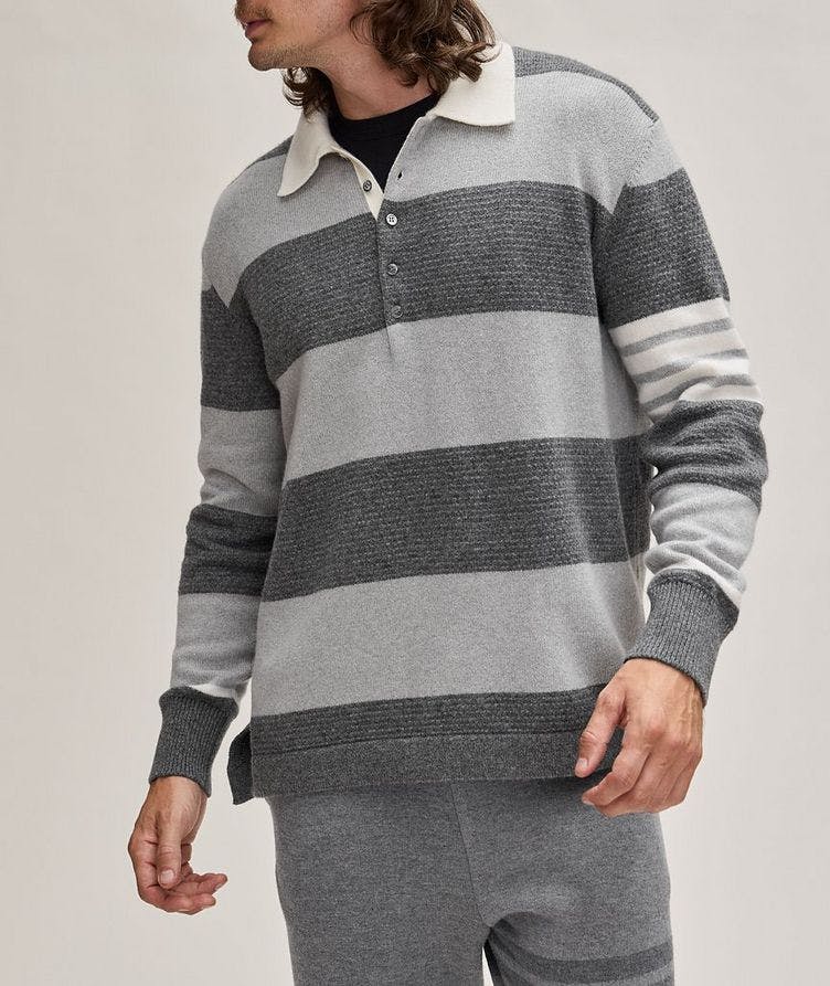 Striped Virgin Wool Rugby Sweater image 1