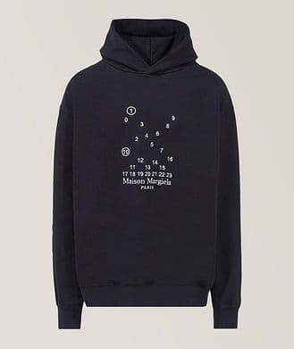 Maison Margiela Floating Logo Cotton Hooded Sweater