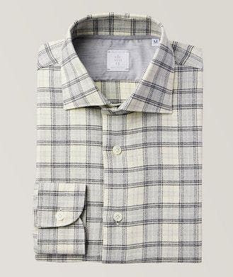 Eleventy Check Flannel Cotton Sport Shirt