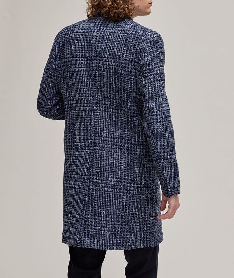 Large Glen Plaid Wool-Blend Overcoat  image 2