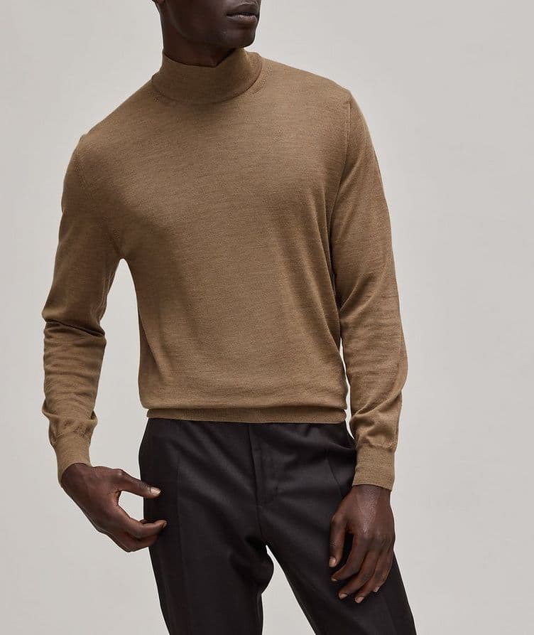 Merino Wool Mock Neck Sweater image 1