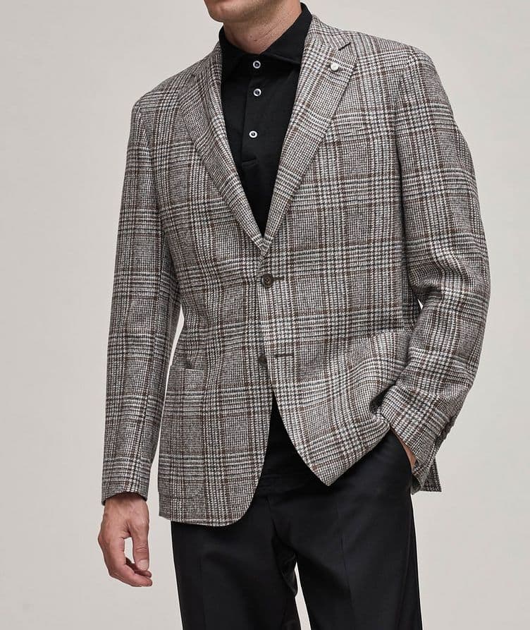 Glen Plaid Check Virgin Wool-Blend Sport Jacket image 1