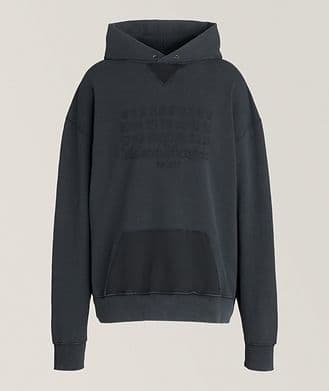 Maison Margiela Embroidered Numerical Logo Cotton Hooded Sweater 