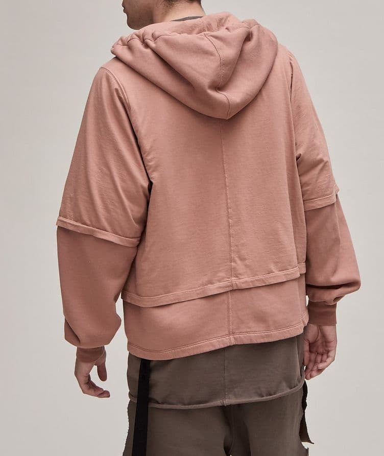 Hustler Layered Cotton Hooded Sweater  image 2