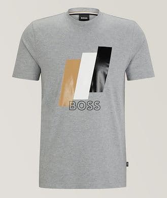 BOSS Heritage Stripe Cotton Jersey Crewneck T-Shirt