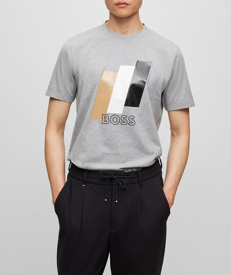 Heritage Stripe Cotton Jersey Crewneck T-Shirt image 1