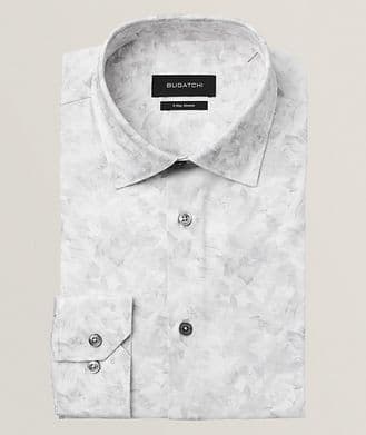 Bugatchi Faint Floral 8-Way Stretch Shirt