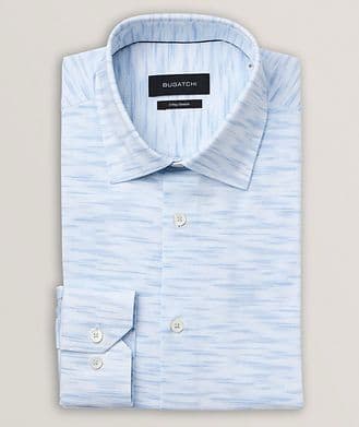 Bugatchi Heather Print 8-Way Stretch Shirt 